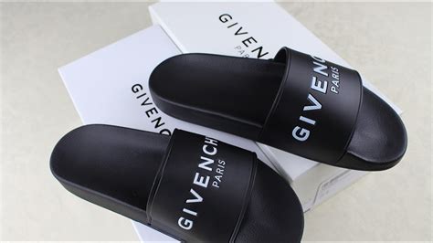 givenchy fake slides|Givenchy slides white and black.